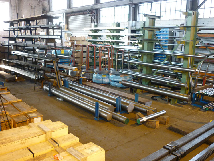 Steel stock in our warehouse